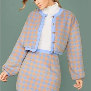 Matching separate jacket and skirt